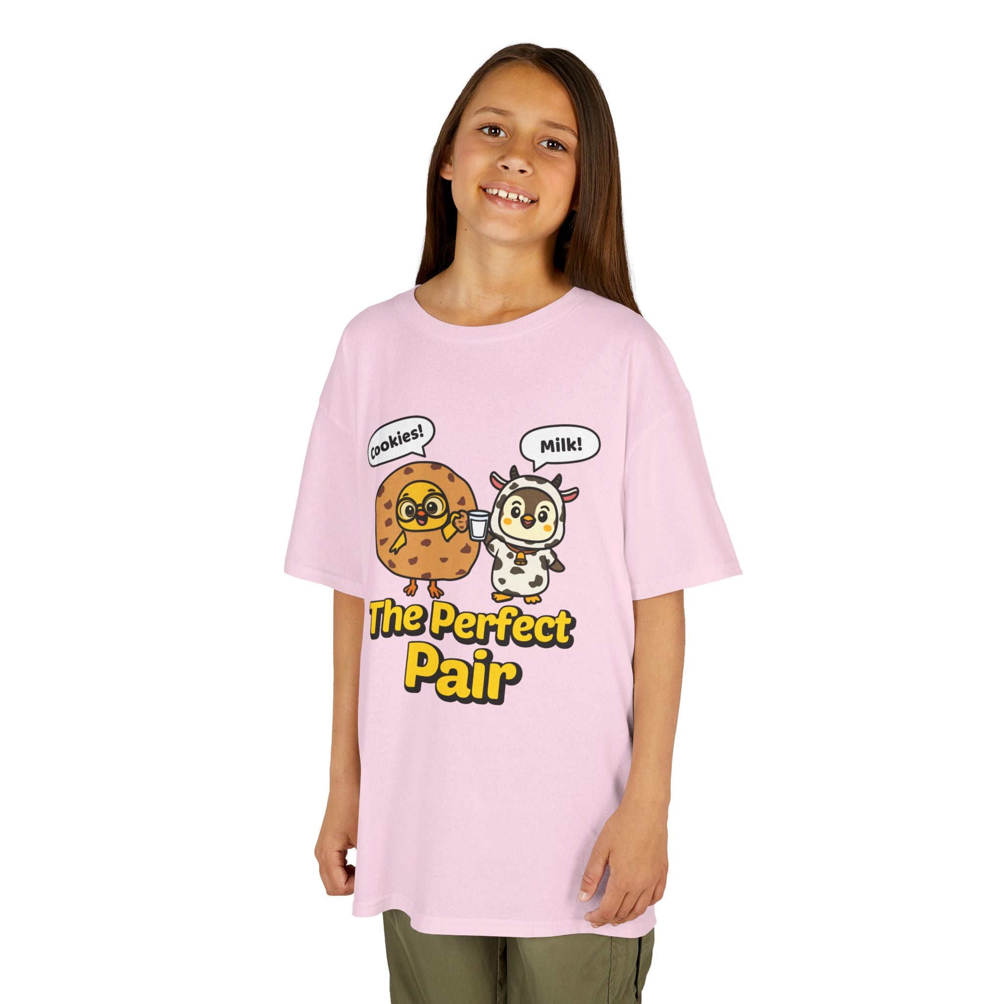 Cookies & Milk: The Perfect Pair — Chicky & Pip Cute Kids T-Shirt