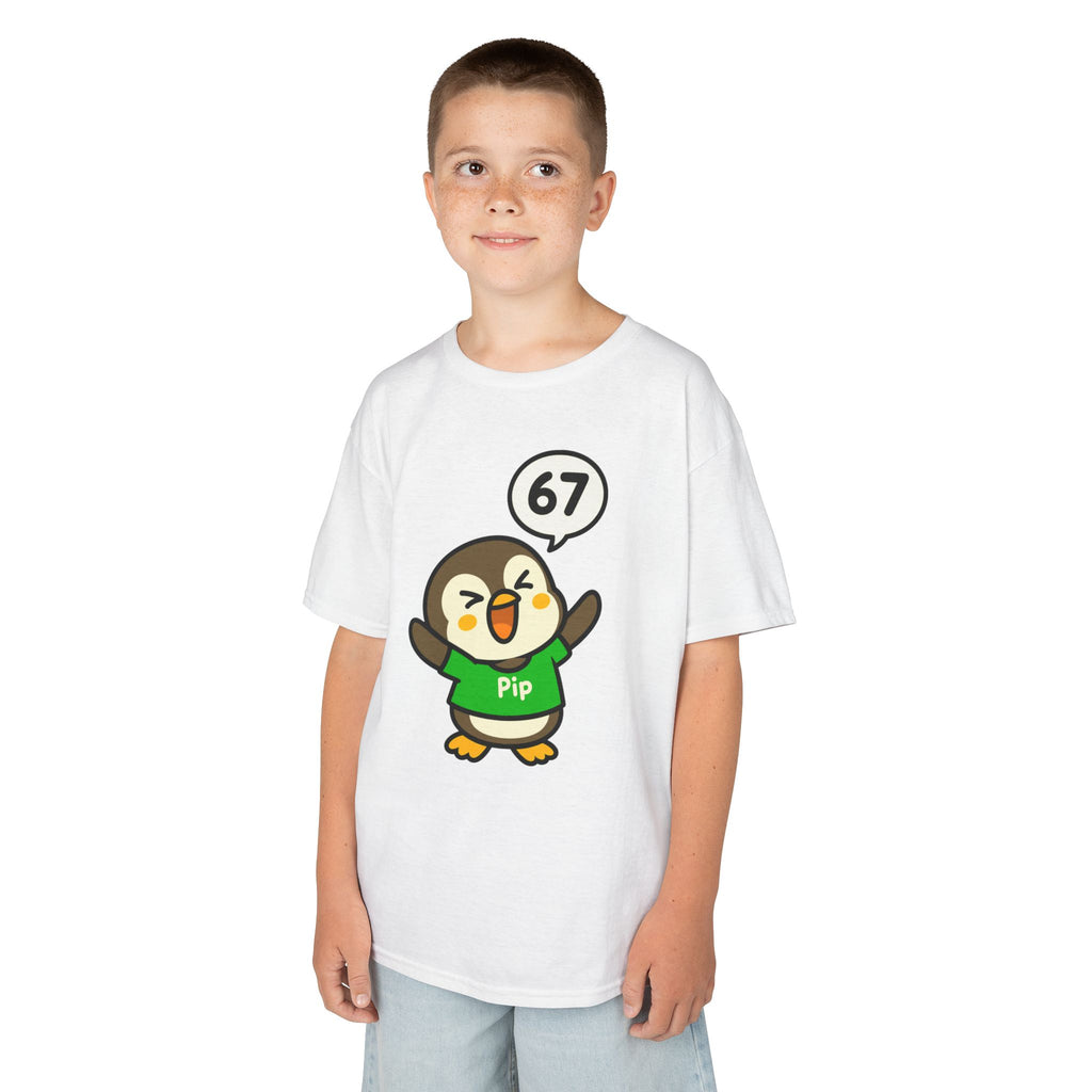 Funny 67! Pip Penguin Kids Tee | Nerdy Chicky Collection