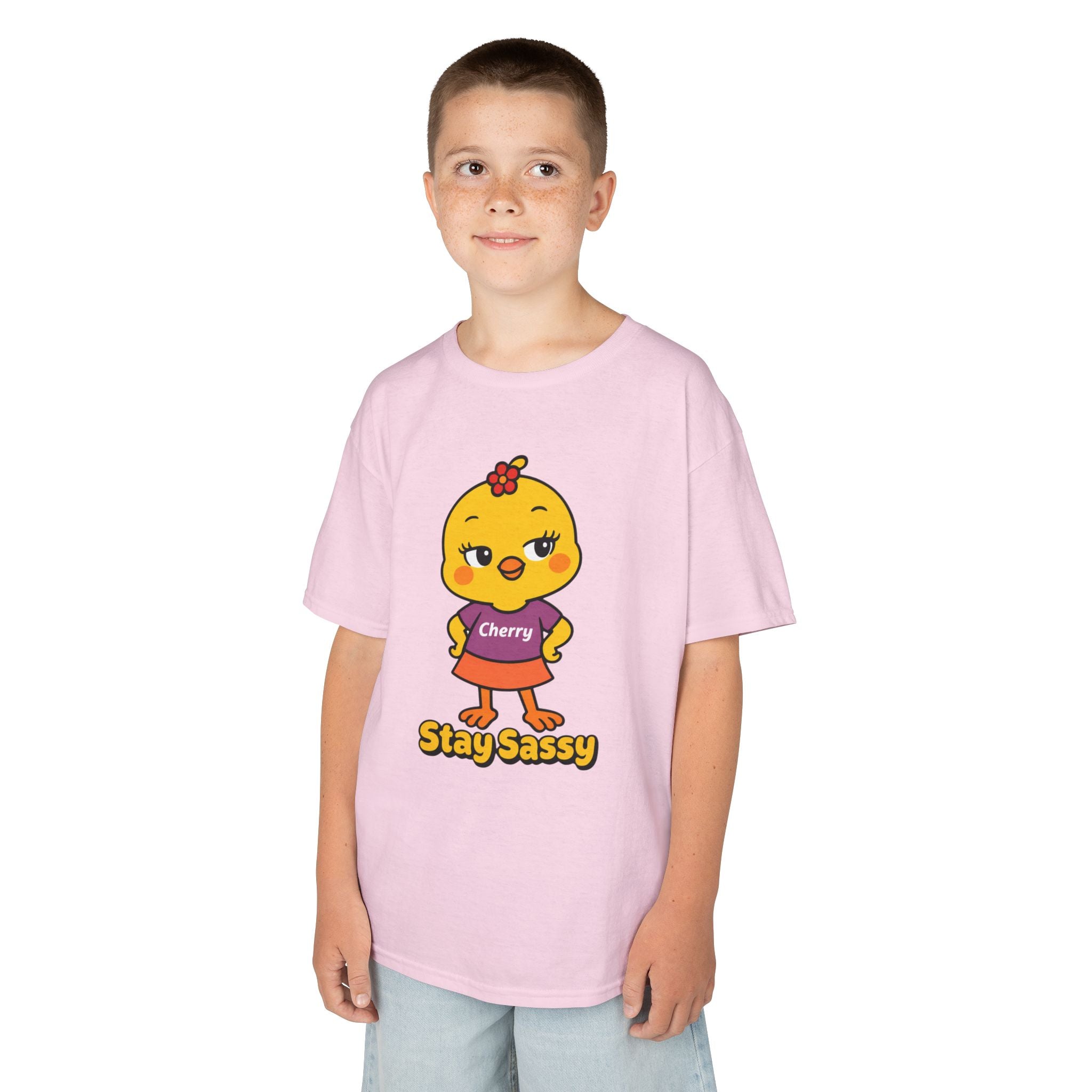 Stay Sassy Cherry T-Shirt | Cute Chick Character Tee | Nerdy Chicky