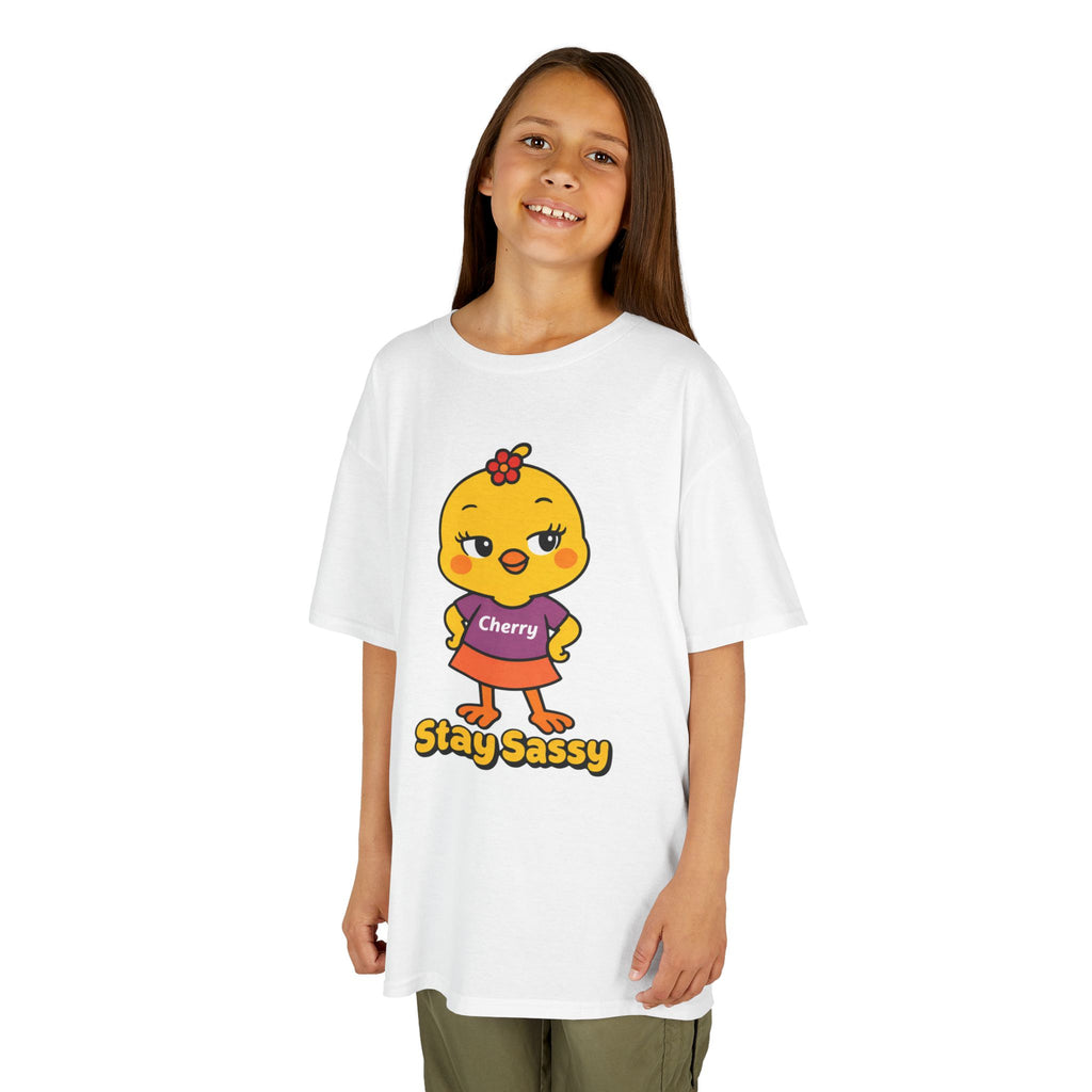 Stay Sassy Cherry T-Shirt | Cute Chick Character Tee | Nerdy Chicky