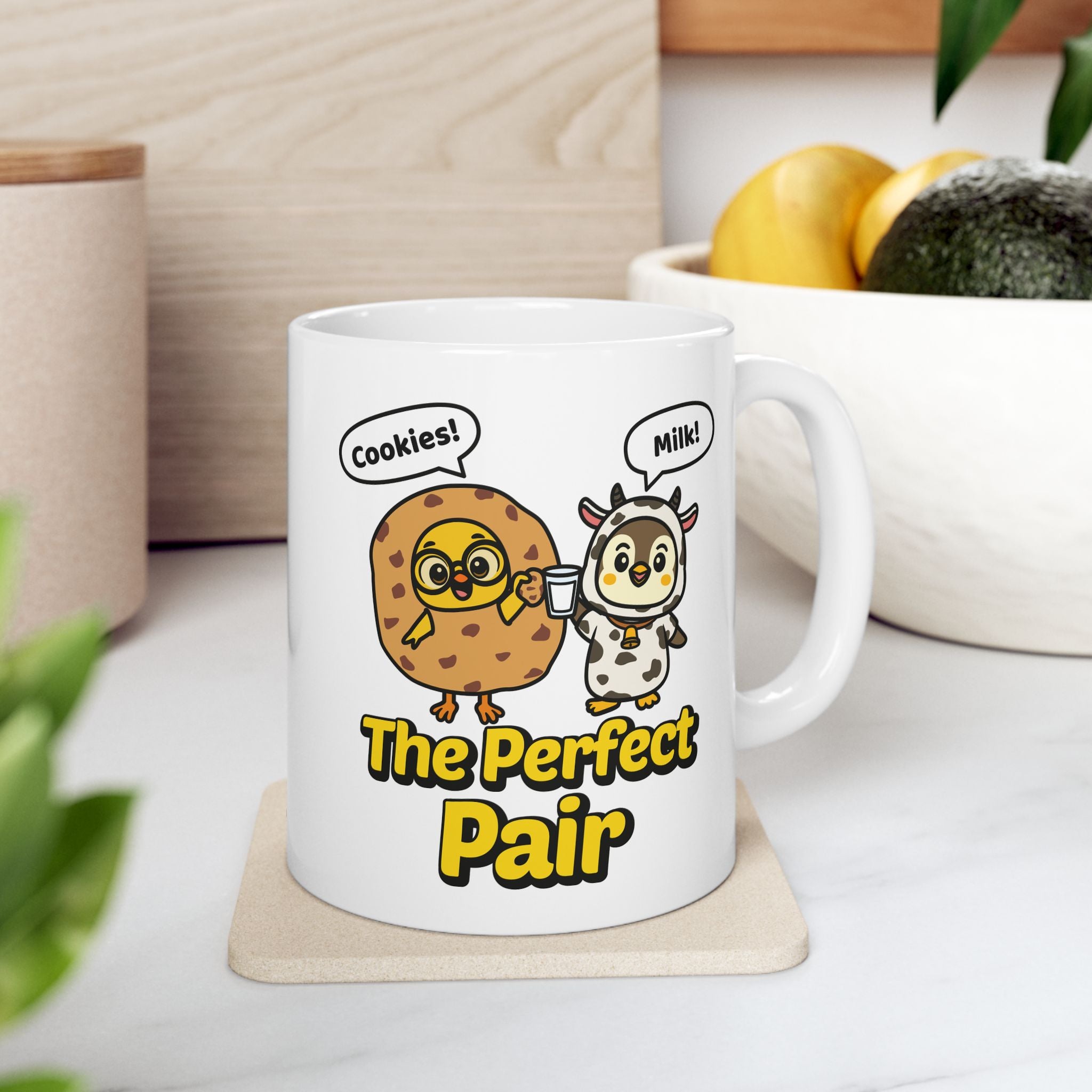 Cookies & Milk “The Perfect Pair” Chicky & Pip Cute Kids Mug