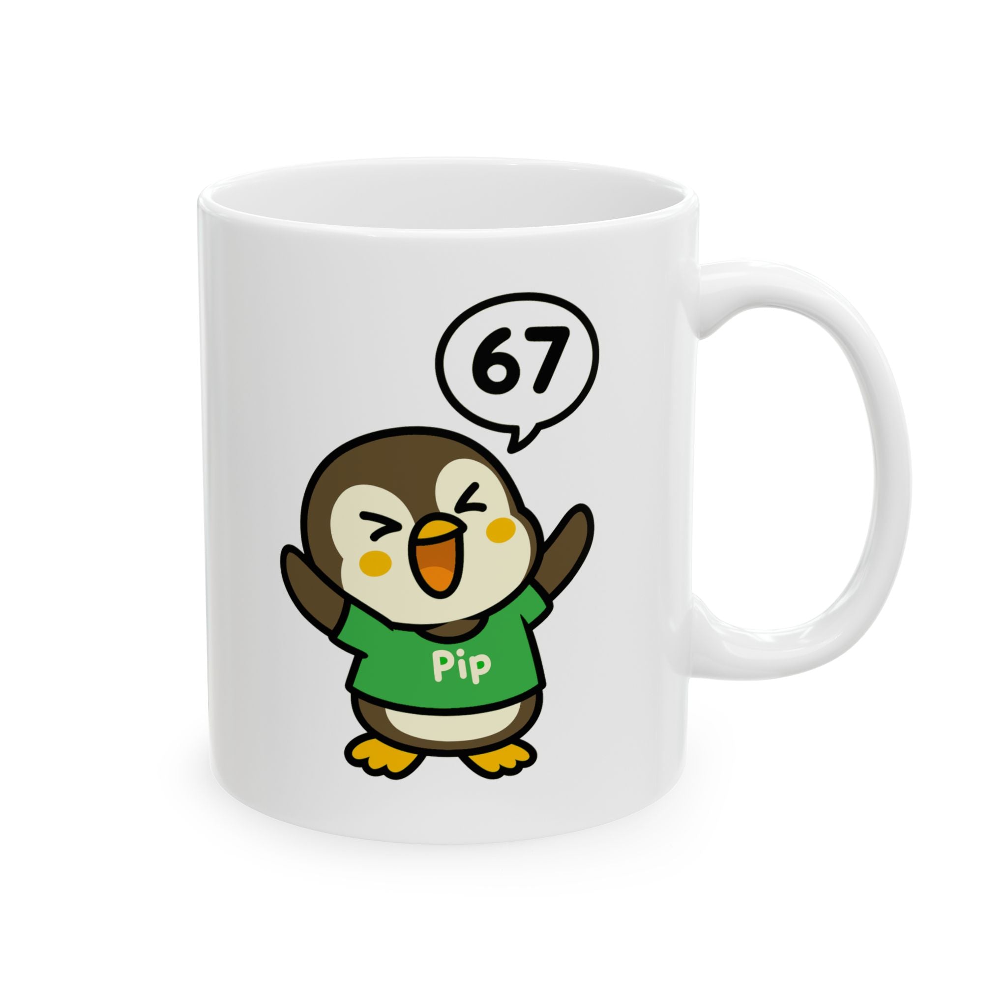 Funny 67! Pip Penguin Mug | Nerdy Chicky Collection