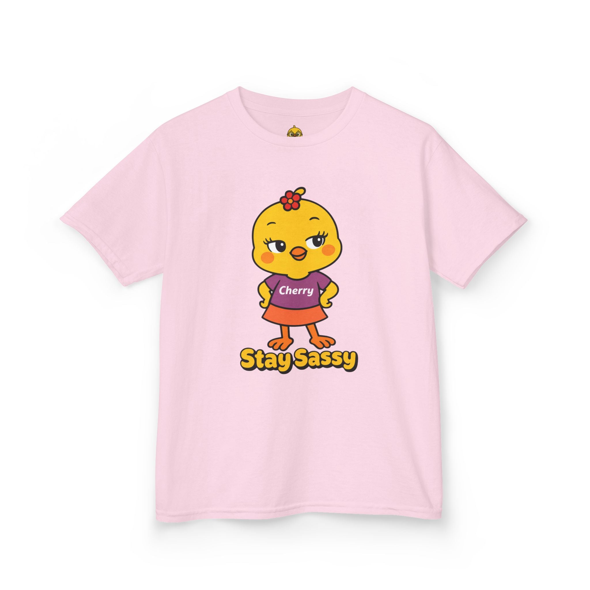 Stay Sassy Cherry T-Shirt | Cute Chick Character Tee | Nerdy Chicky