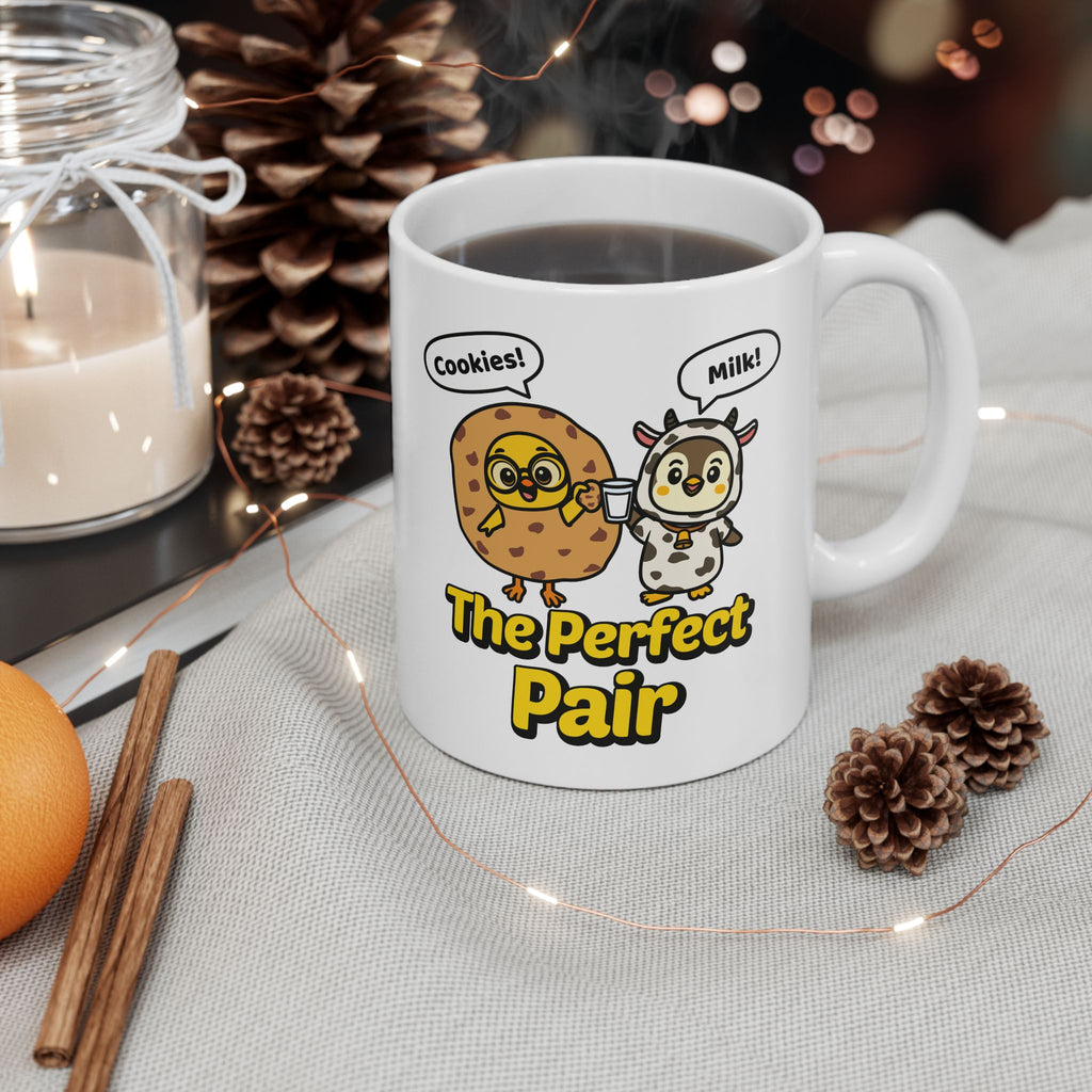 Cookies & Milk “The Perfect Pair” Chicky & Pip Cute Kids Mug