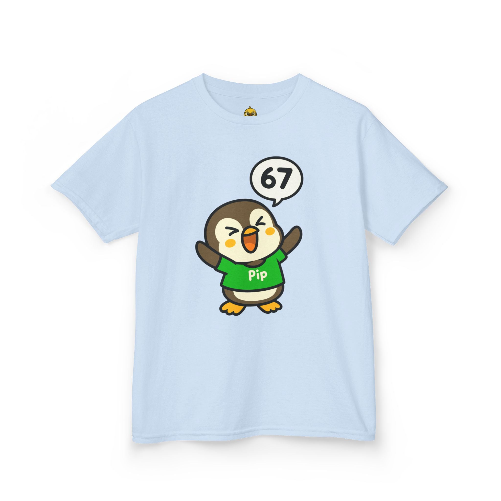 Funny 67! Pip Penguin Kids Tee | Nerdy Chicky Collection