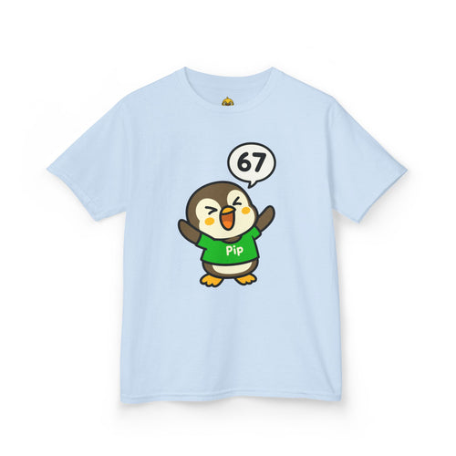 Funny 67! Pip Penguin Kids Tee | Nerdy Chicky Collection
