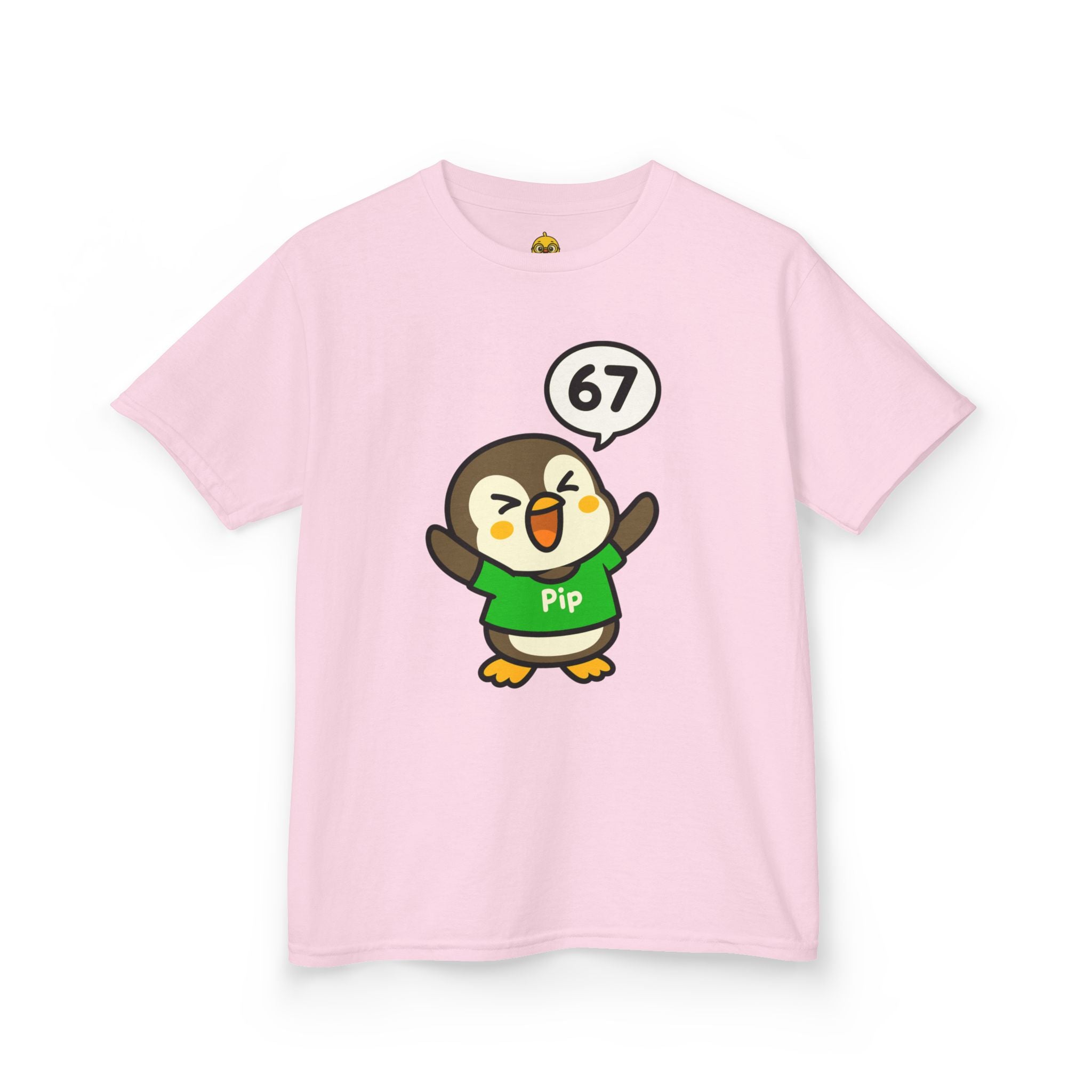 Funny 67! Pip Penguin Kids Tee | Nerdy Chicky Collection
