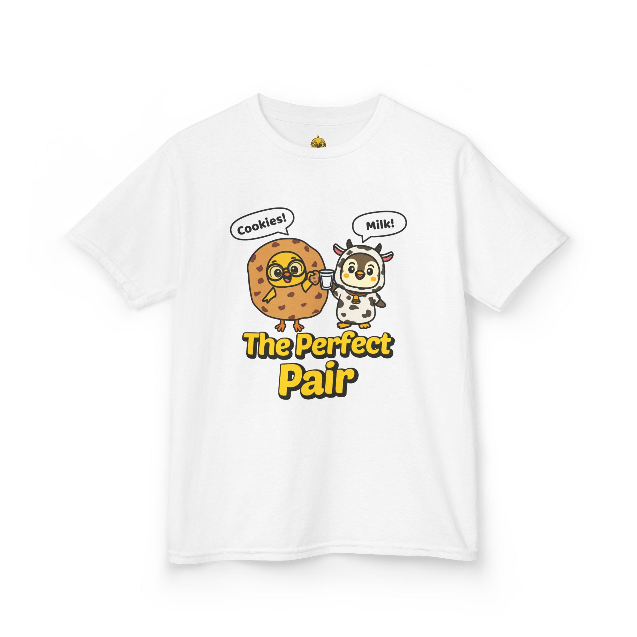 Cookies & Milk: The Perfect Pair — Chicky & Pip Cute Kids T-Shirt