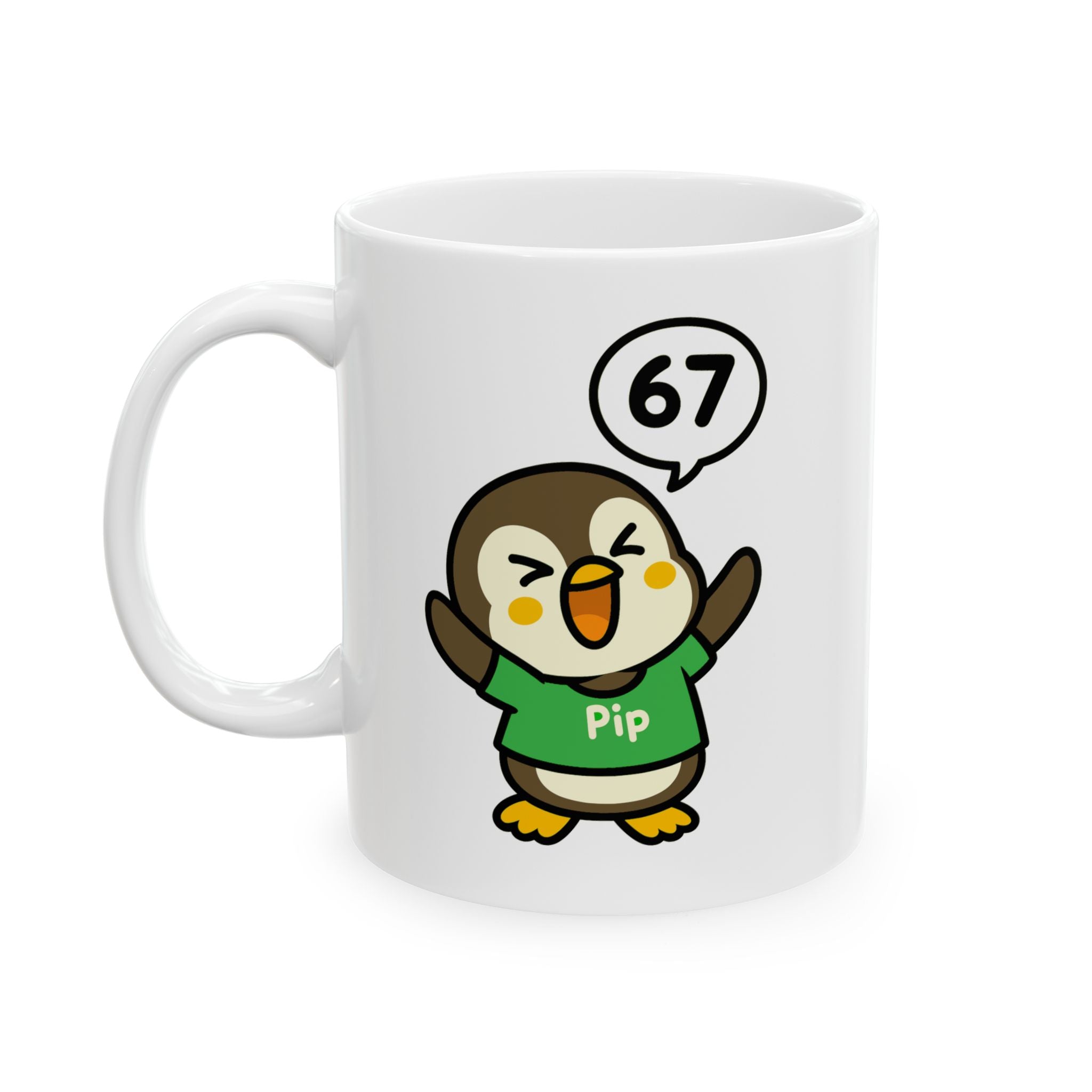 Funny 67! Pip Penguin Mug | Nerdy Chicky Collection