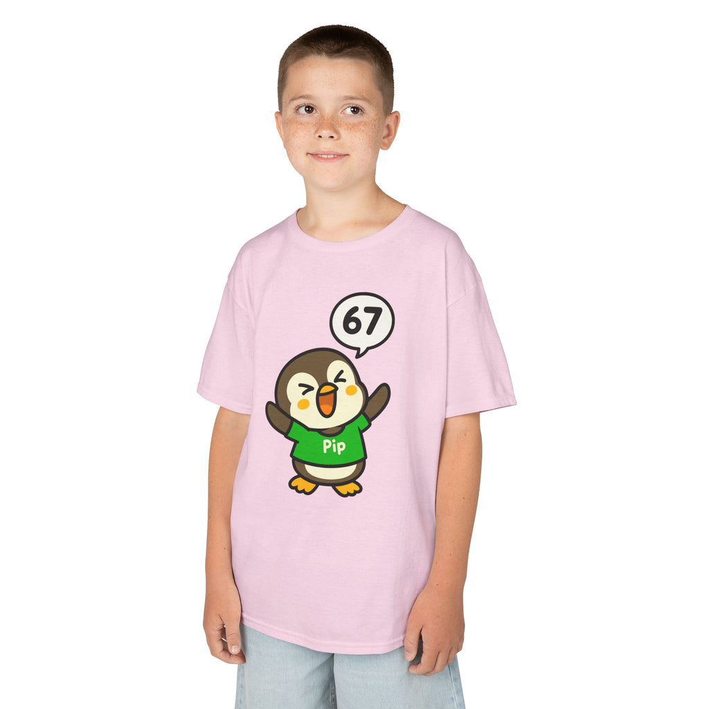 Funny 67! Pip Penguin Kids Tee | Nerdy Chicky Collection