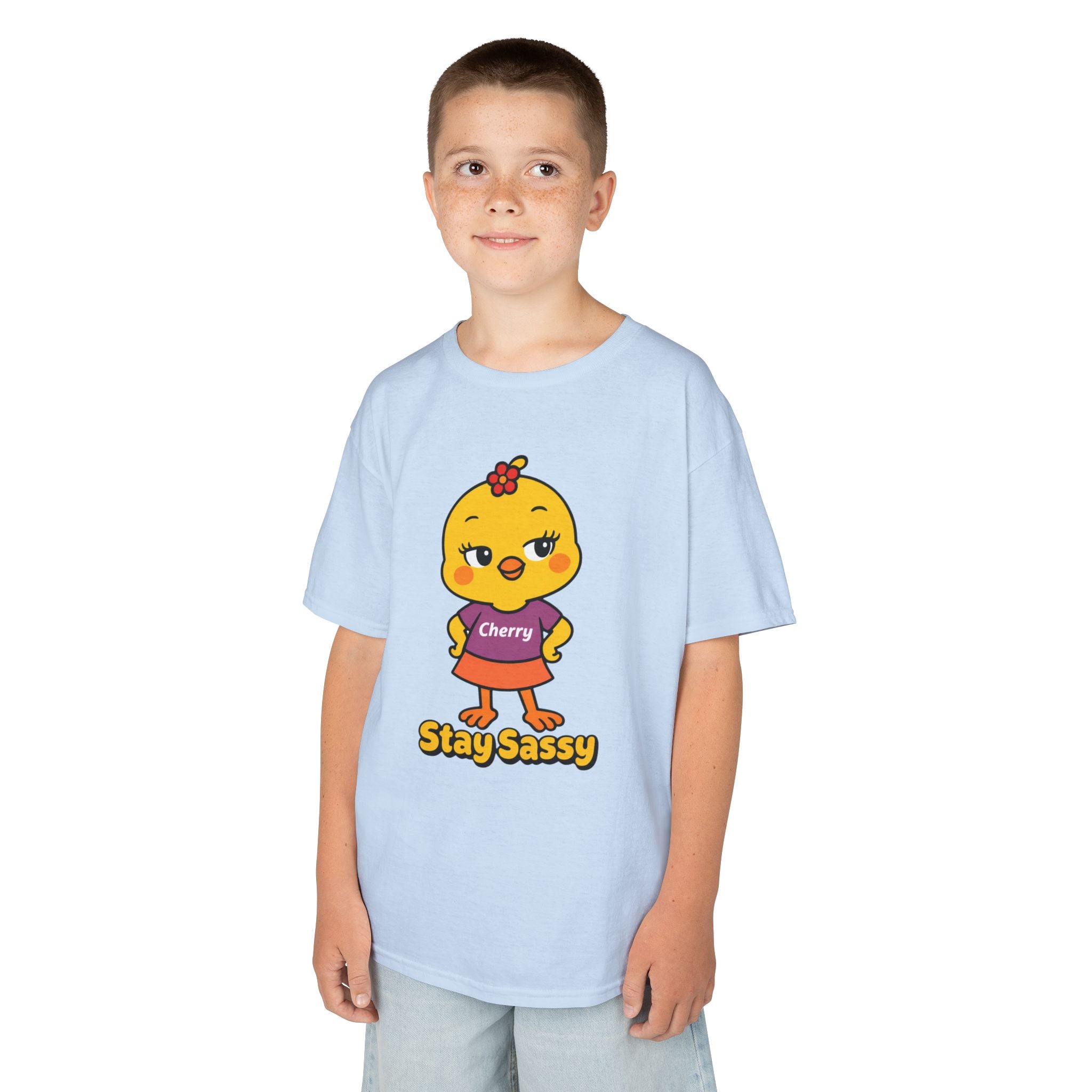 Stay Sassy Cherry T-Shirt | Cute Chick Character Tee | Nerdy Chicky