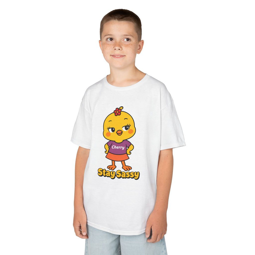 Stay Sassy Cherry T-Shirt | Cute Chick Character Tee | Nerdy Chicky