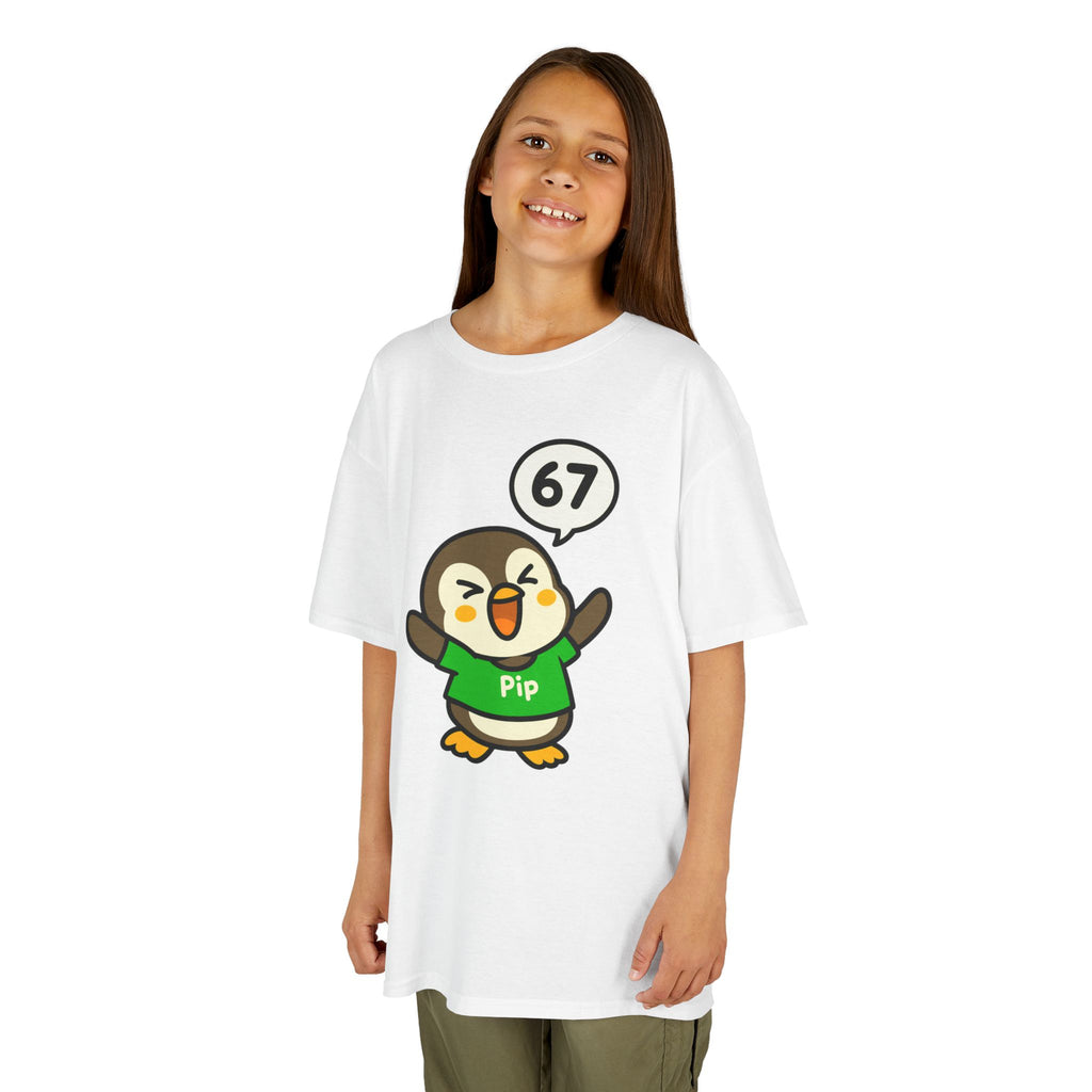 Funny 67! Pip Penguin Kids Tee | Nerdy Chicky Collection