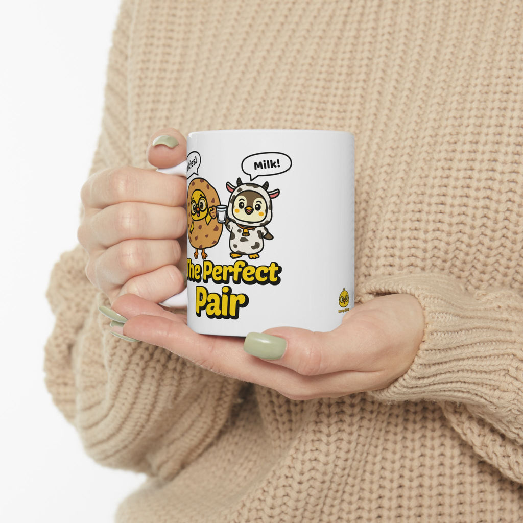 Cookies & Milk “The Perfect Pair” Chicky & Pip Cute Kids Mug