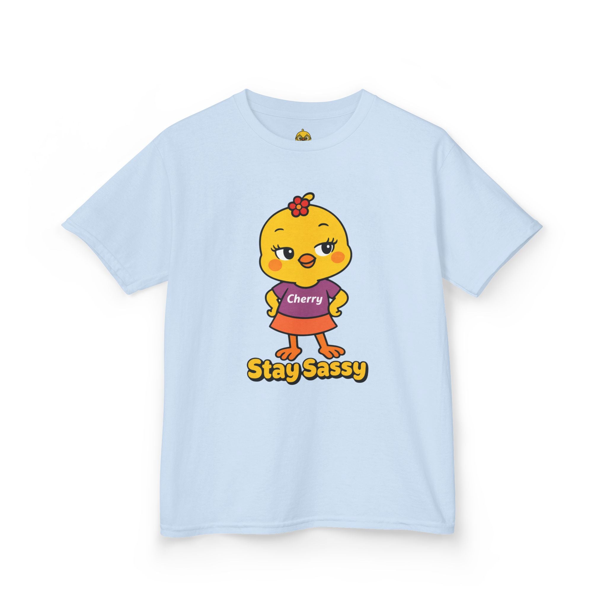 Stay Sassy Cherry T-Shirt | Cute Chick Character Tee | Nerdy Chicky