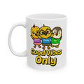 Good Vibes Only Cute Cartoon Mug | Chicky Cherry Pip | Fun Kids Mug