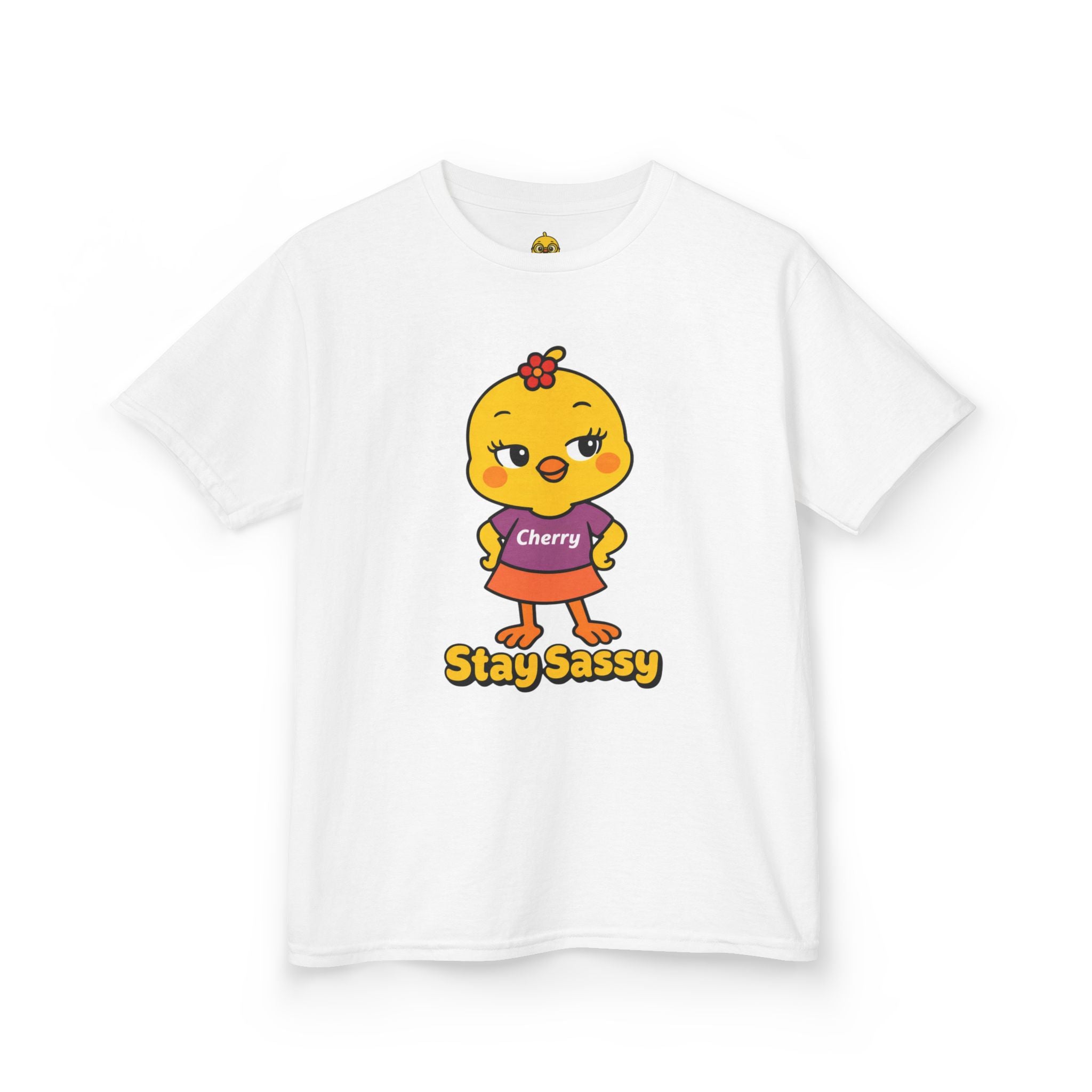 Stay Sassy Cherry T-Shirt | Cute Chick Character Tee | Nerdy Chicky